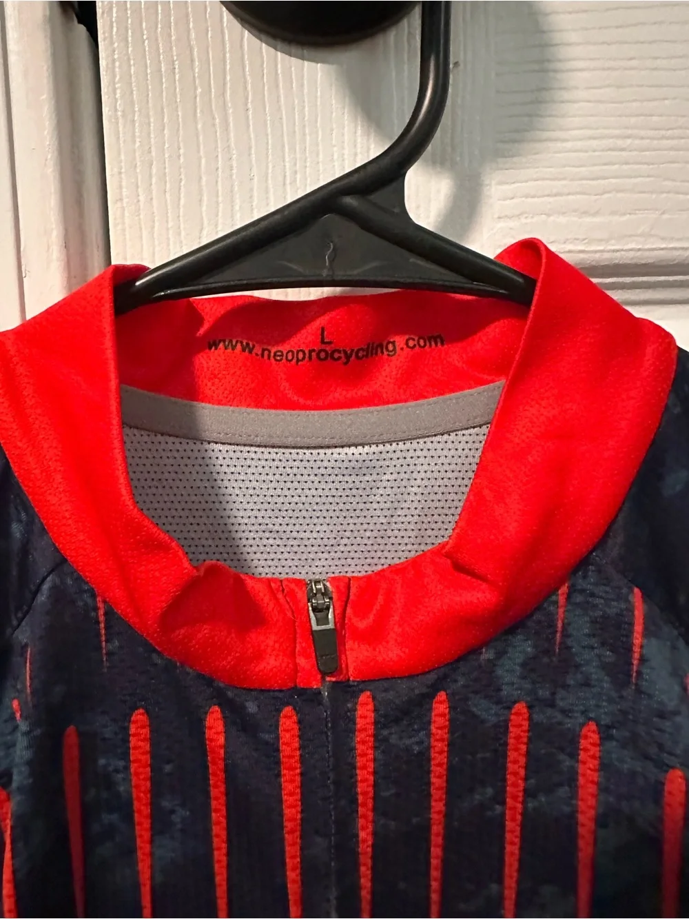 NeoPro Navy and Orange/Red Cycling Jersey